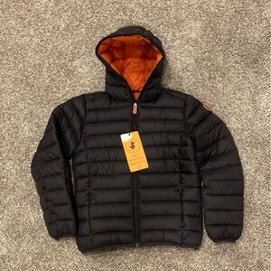 SAVE THE DUCK Kids Black Puffer Jacket